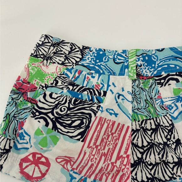Lilly Pulitzer Walsh short summer remix patch cotton 3 inch inseam shorts size 0 - Picture 8 of 15